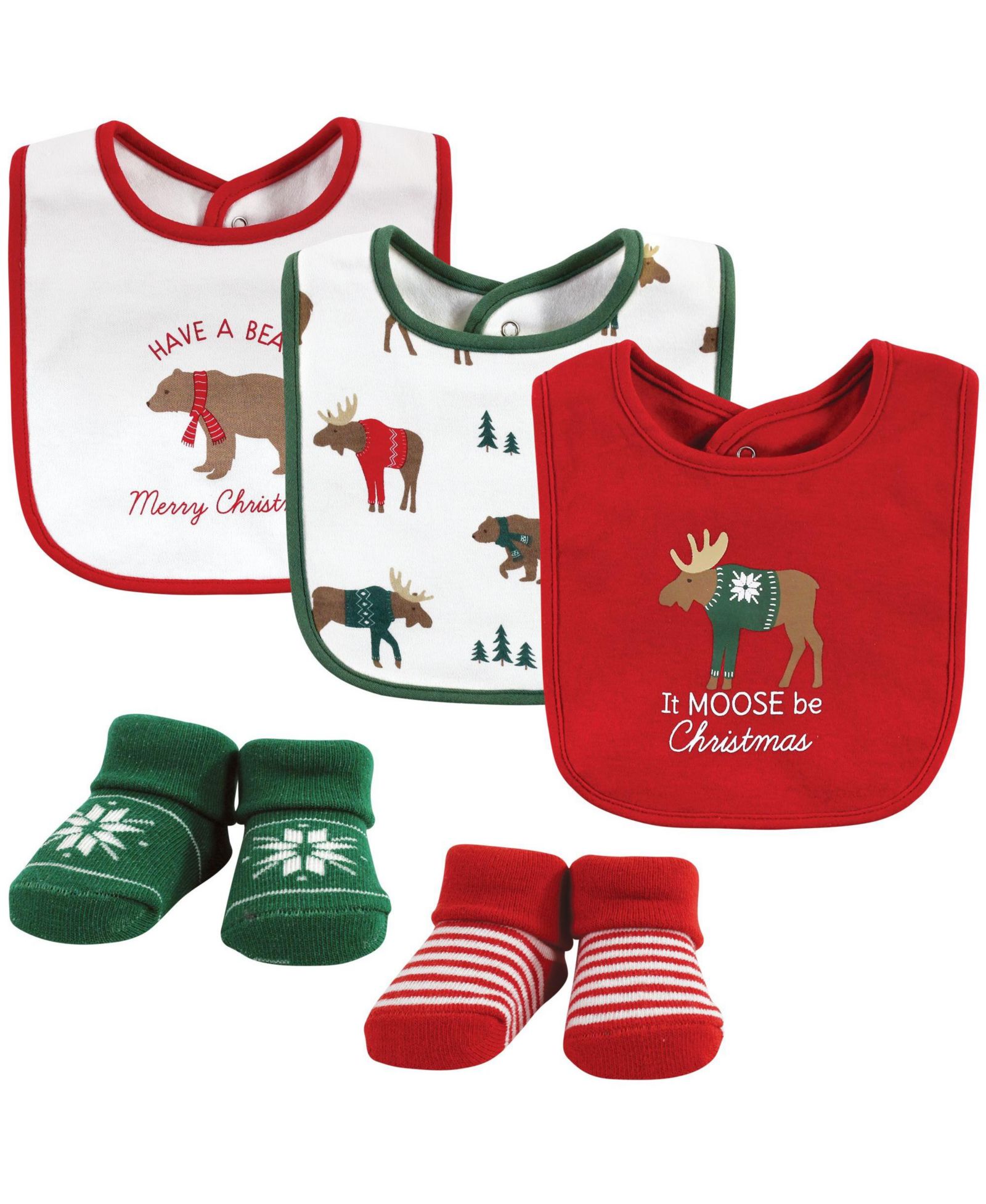 Набор из 5 штук Hudson Baby Bandana Bibs и носков