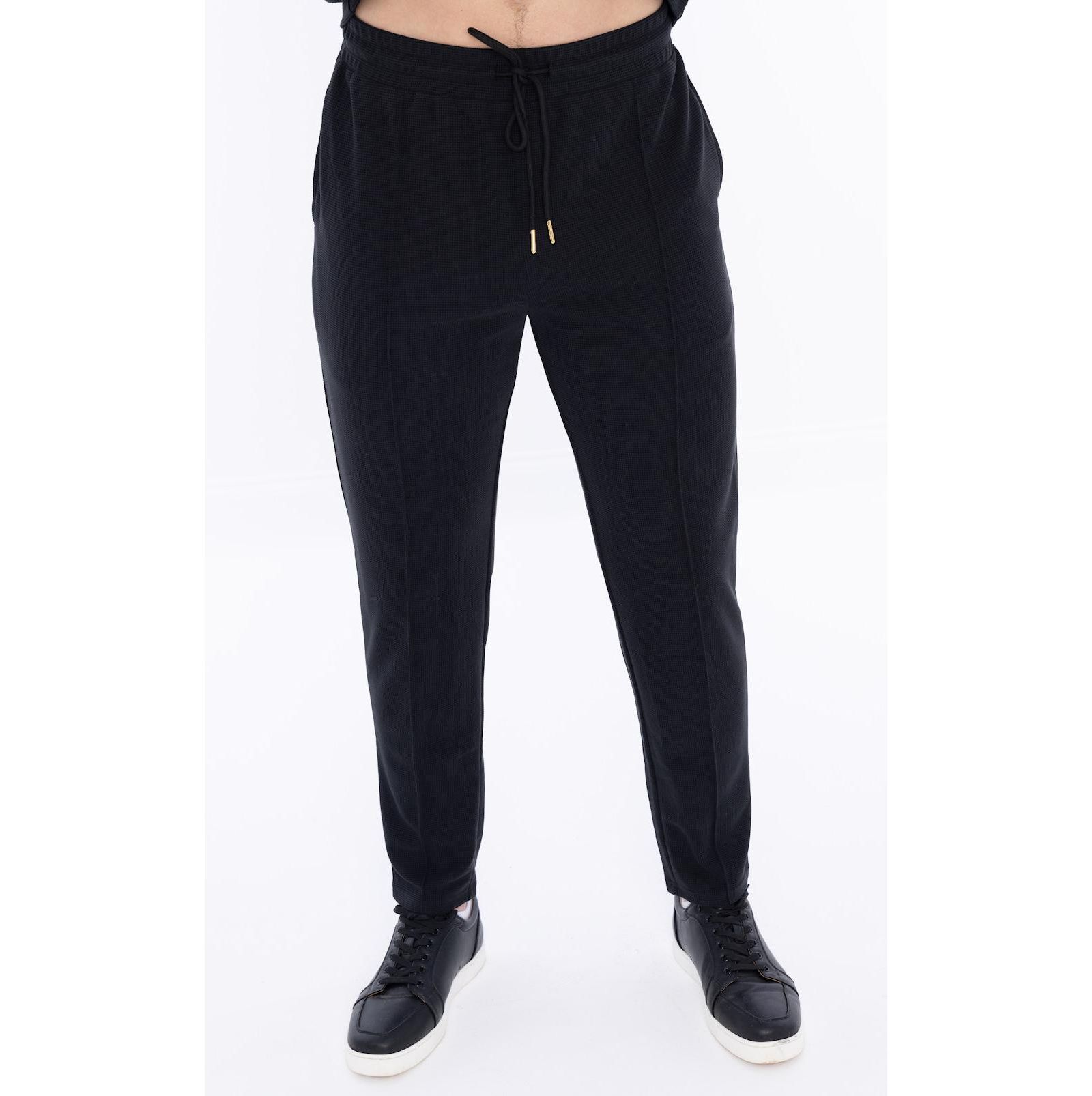 Dai Moda Men's Norman Pintuck Knit Drawstring Pant