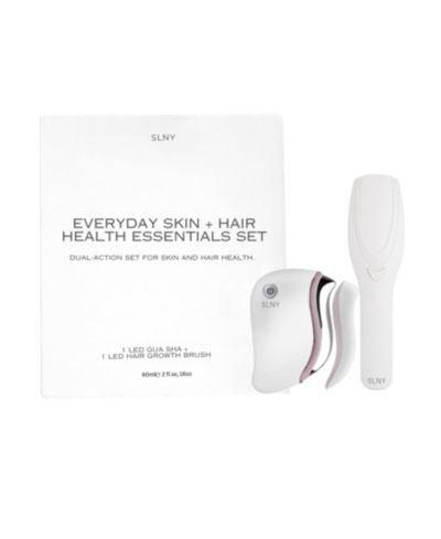Solaris Laboratories NY LED Hairbrush and Gua Sha Skin Hair Health Set