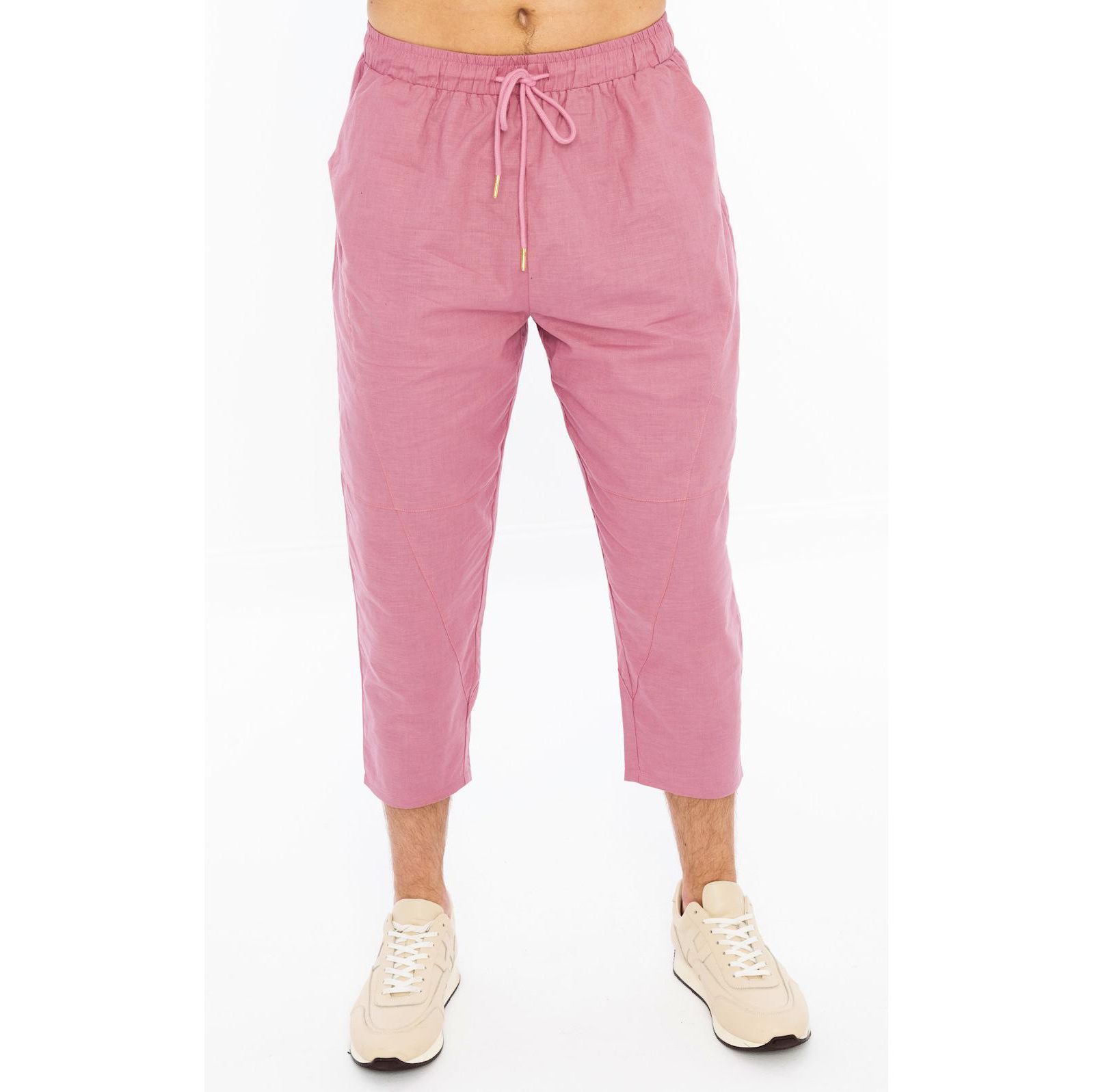 Dai Moda Men's YahYah Linen Drawstring Pant