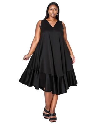 Женское платье L I V D Plus Size Simone Sleeveless Pocket Flare