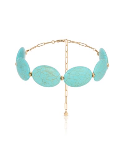 ETTIKA Oval Turquoise Stones Statement Choker