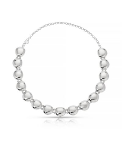 Колье ETTIKA Polished Rhodium Pebble