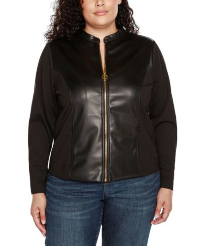 Belldini Black Label Куртка-косуха Plus Size из экокожи