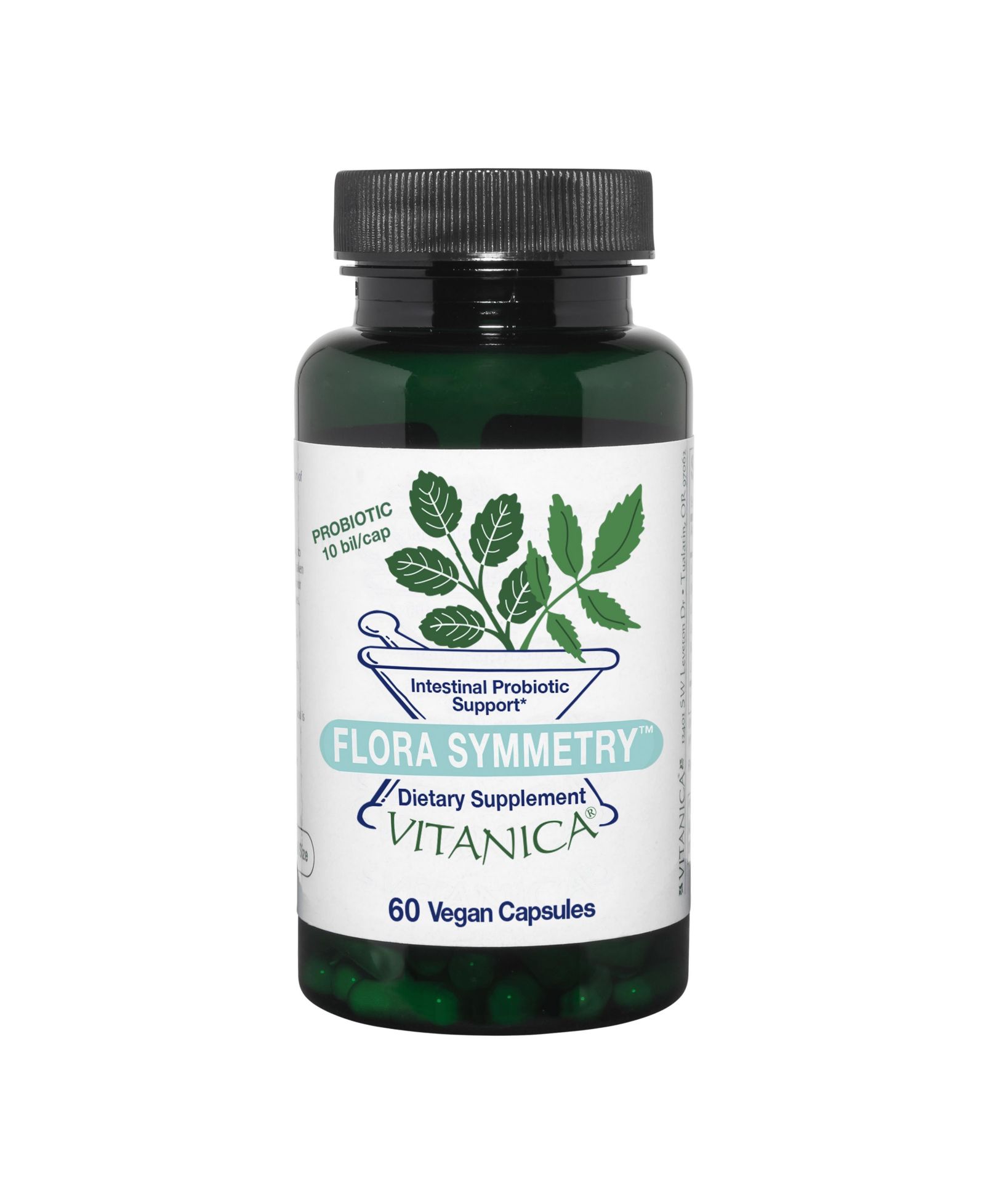 Vitanica Flora Symmetry — пробиотическая добавка для здоровья пищеварения, 60 капсул