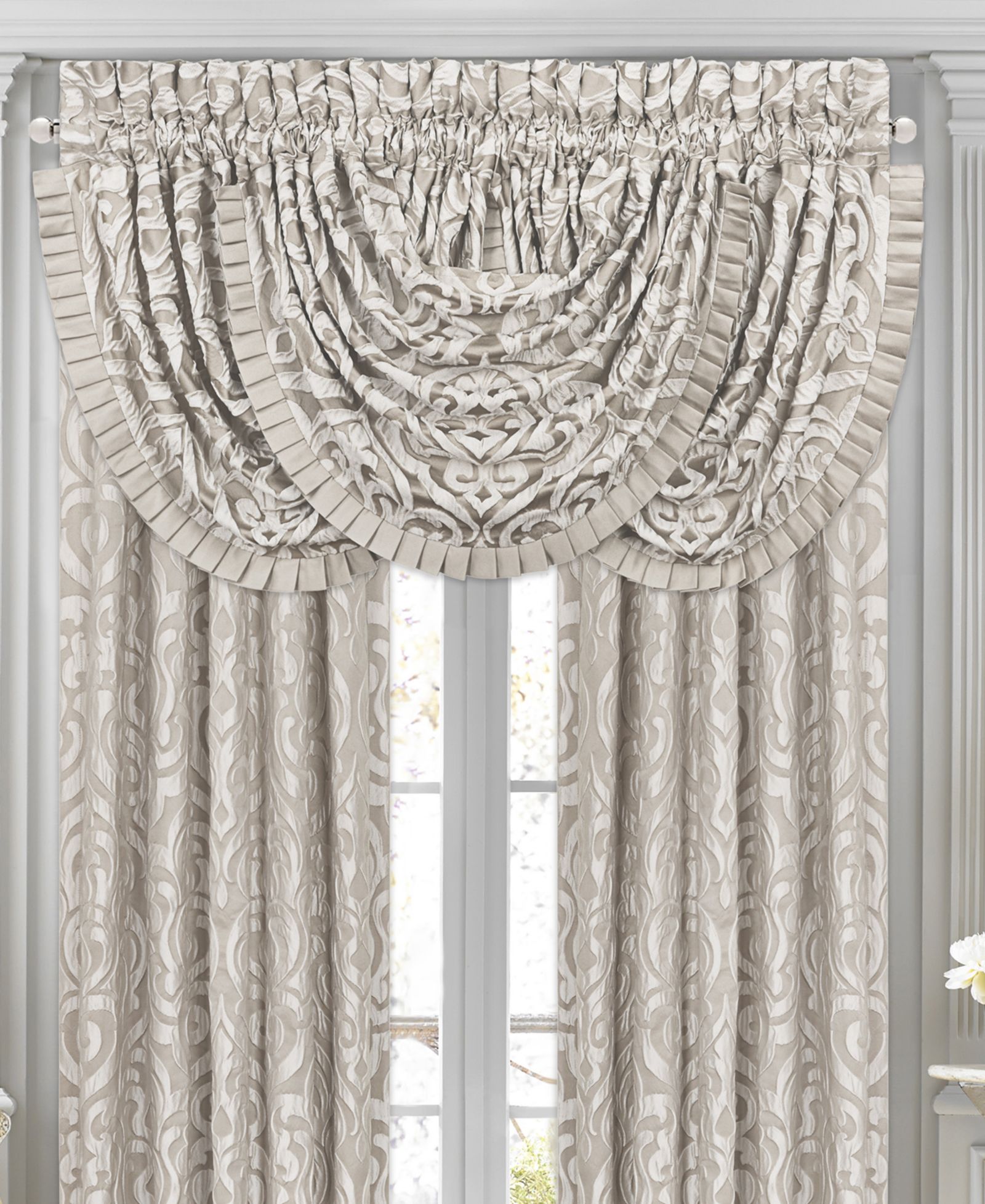 J Queen New York Astoria Waterfall Window Valance, 49" x 33"