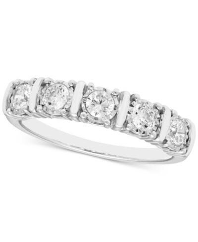 Свадебное кольцо Diamond Five Stone (1/2 ct. t.w.) из белого золота 14k