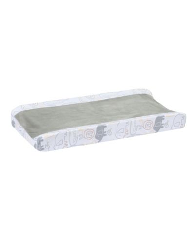 Lambs & Ivy чехол на пеленальный коврик Jungle Story Soft Minky Velour, White/Gray