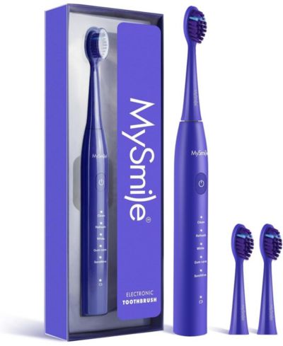 MySmile DY156 Electric Toothbrush for Adults, Rechargeable Battery Toothbrush Portable with 3 Brush Heads, 45000VPM, On Charge for 60 Days