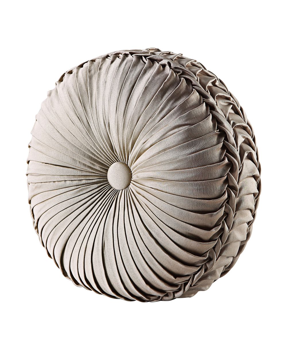 J Queen New York Astoria Tufted Decorative Pillow, 15" Round