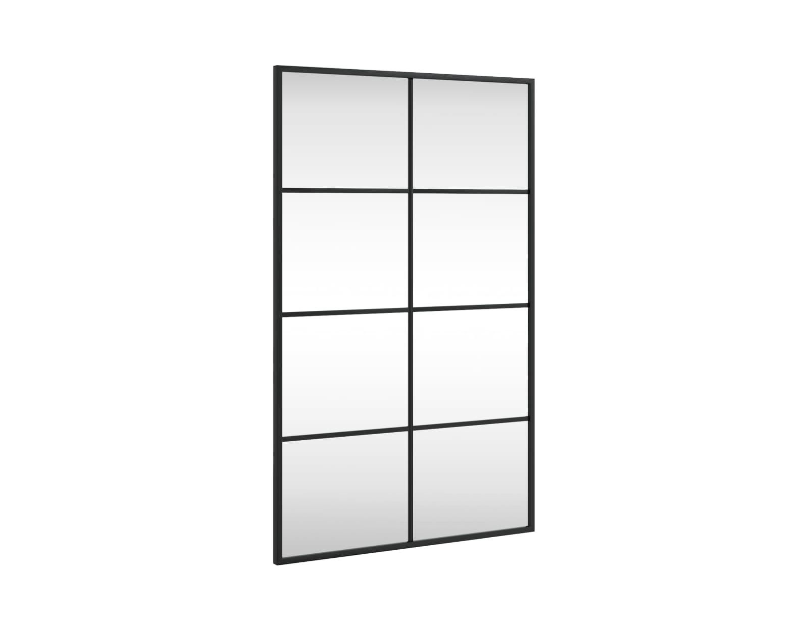 Wall Mirror Black 19.7"x31.5" Rectangle Iron