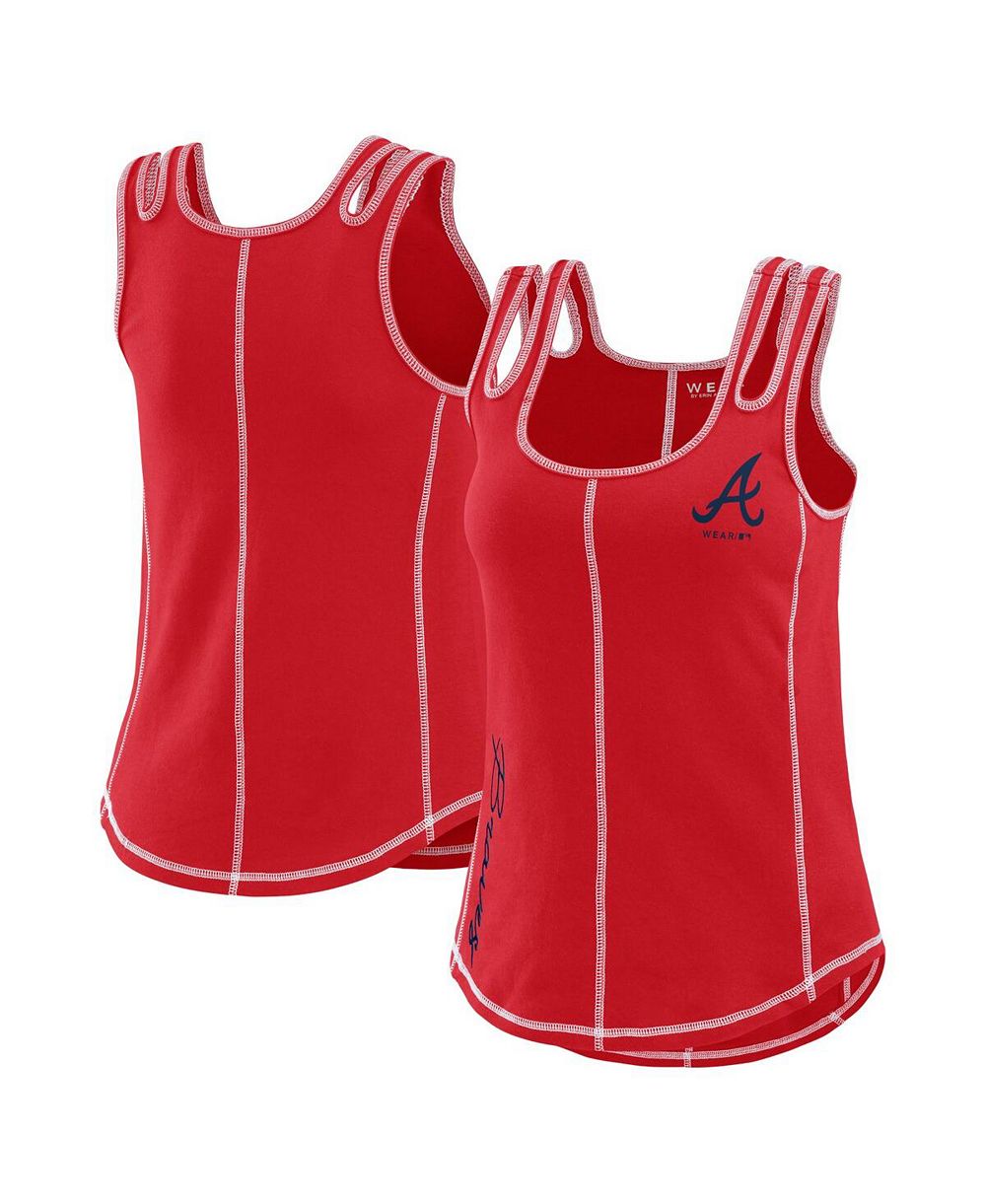 Женский топ WEAR by Erin Andrews Red St. Louis Cardinals Contrast Stitch Tank Top