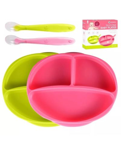 Разделительная тарелка Sperric Silicone Suction для малышей, пищевой силикон, BPA-free
