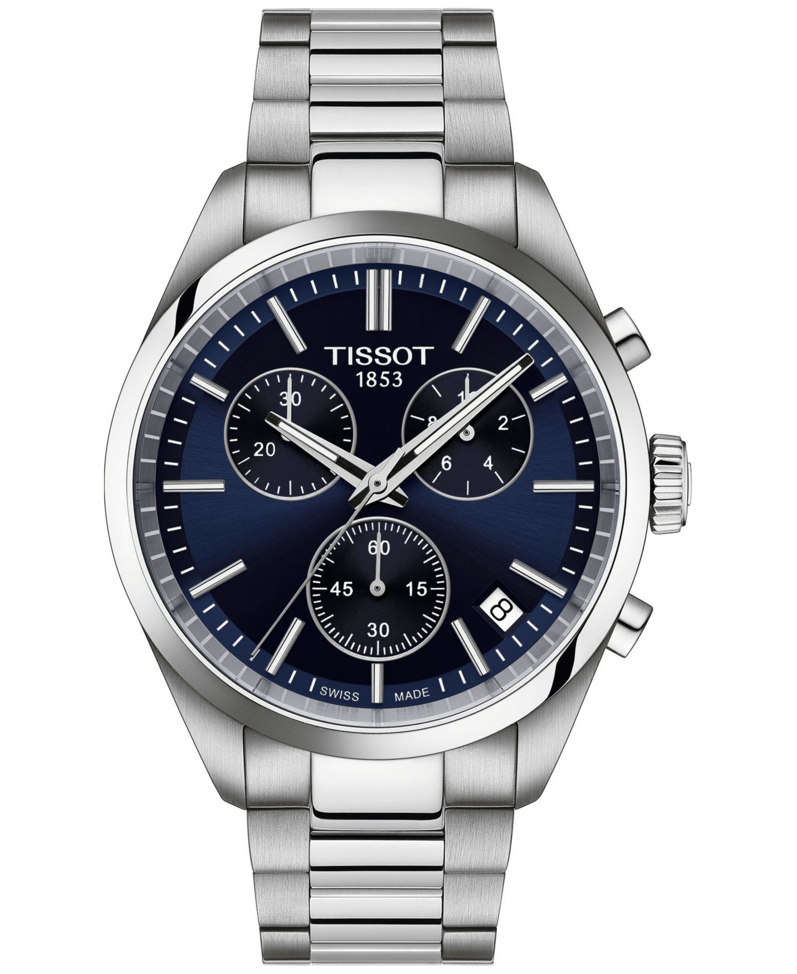 Tissot Men's Swiss Chronograph PR 100 Stainless Steel Bracelet Watch 40mm