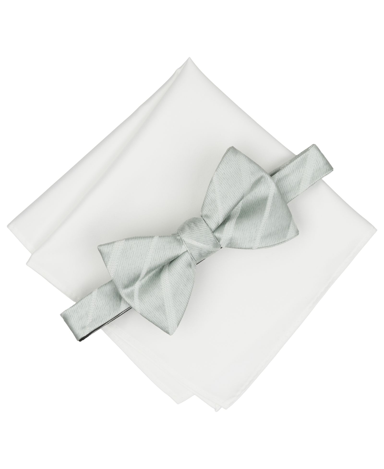 Alfani Men's Textured Bow Tie and Pocket Square Set, Created for Macy's