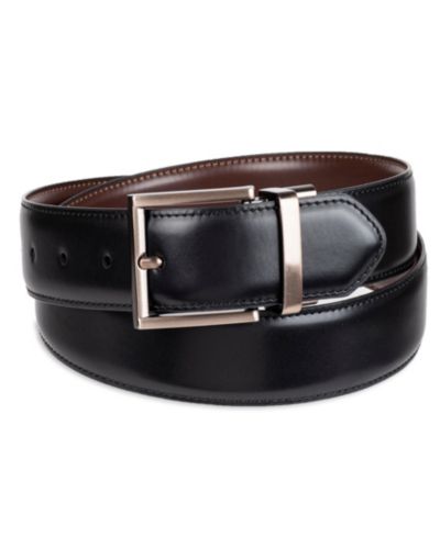 Kenneth Cole Reaction Мужской реверсивный кожаный ремень Feather Edge 2-In-1