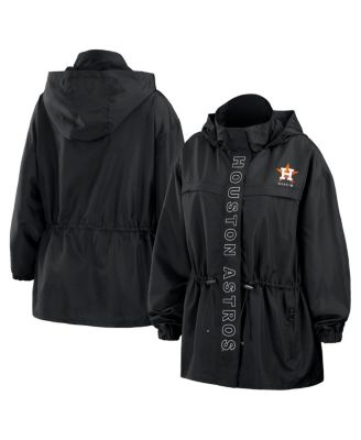 WEAR by Erin Andrews Women's Black Houston Astros Full-Zip Windbreaker Hoodie Jacket