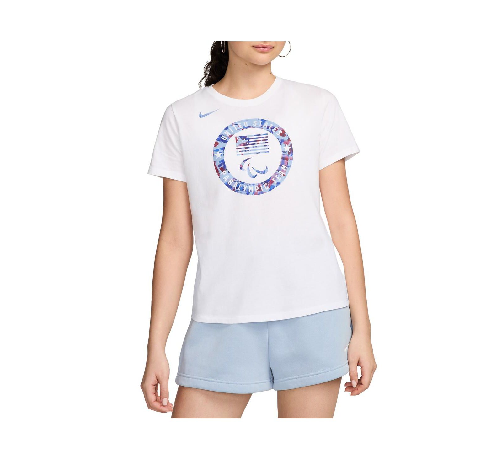 Nike Women's White U.S. Paralympics Puck Club T-Shirt