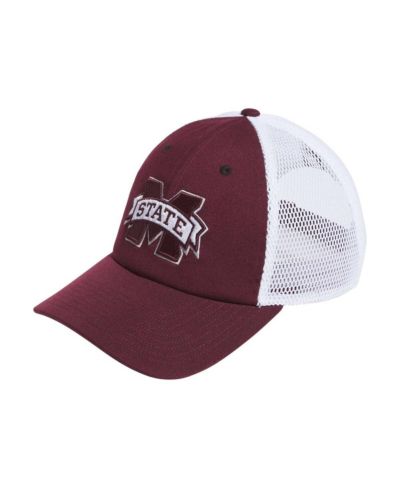 Мужская кепка adidas Maroon Mississippi State Bulldogs Mascot Slouch Trucker Adjustable