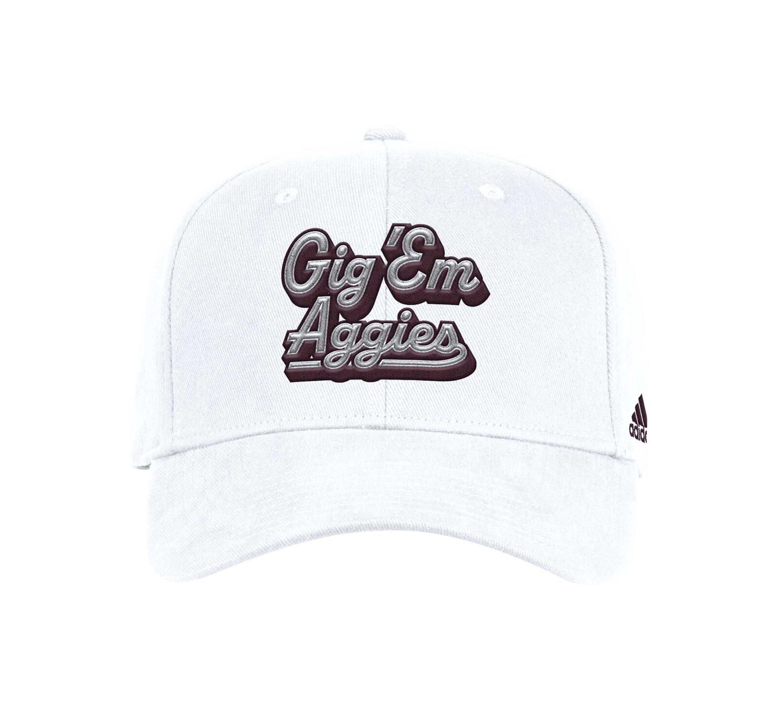adidas Мужская кепка Chant Flex White Texas A&M Aggies