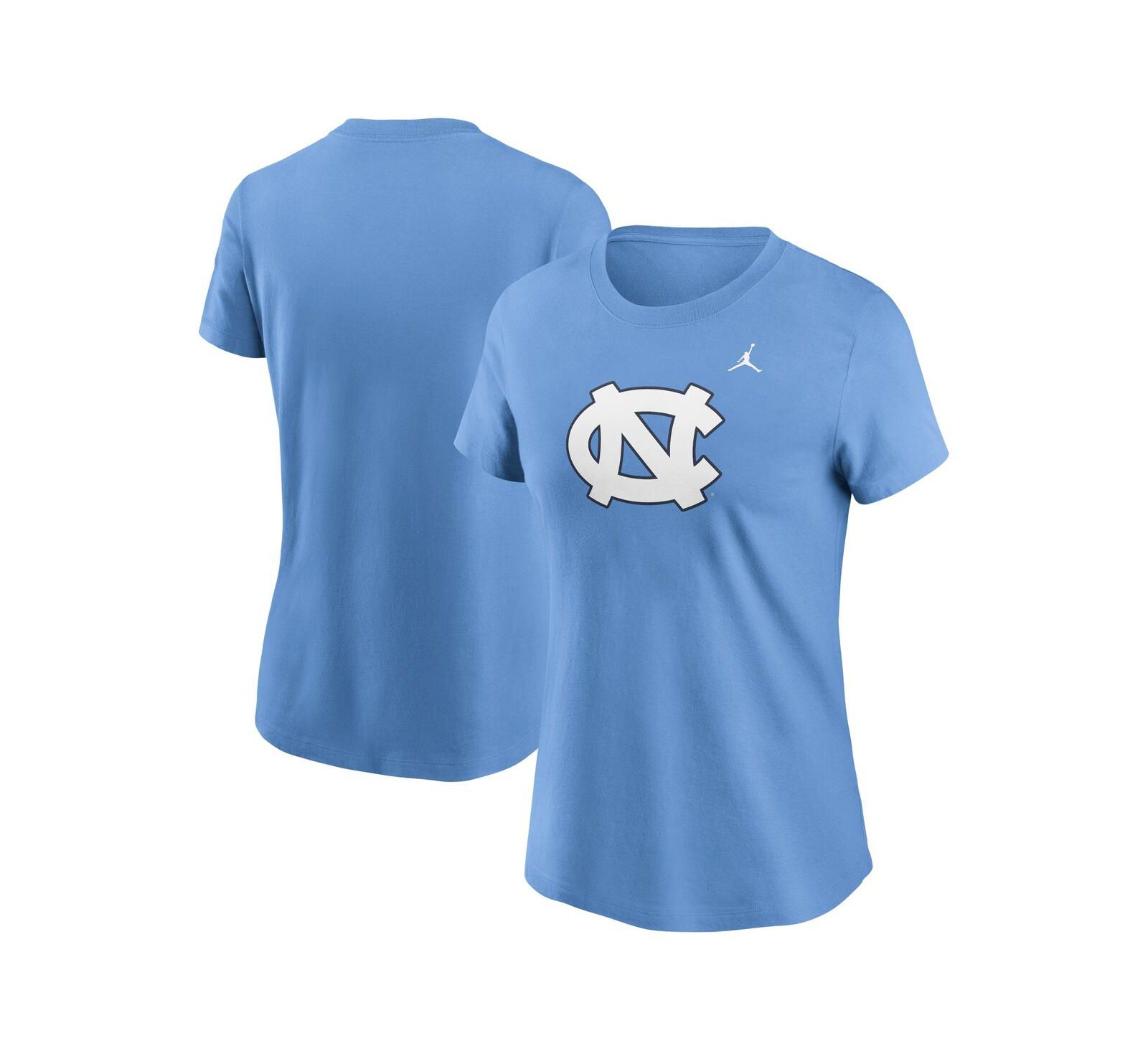 Женская футболка Jordan Carolina Blue North Carolina Tar Heels Primetime Evergreen с логотипом