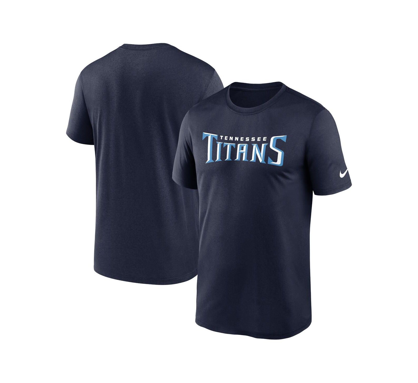 Nike Men's Navy Tennessee Titans Primetime Legend Wordmark Performance T-Shirt