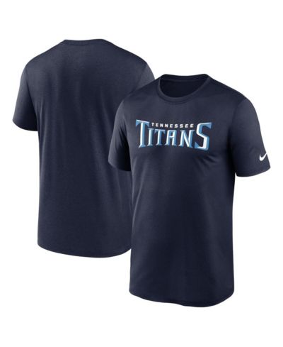 Nike Men's Navy Tennessee Titans Primetime Legend Wordmark Performance T-Shirt
