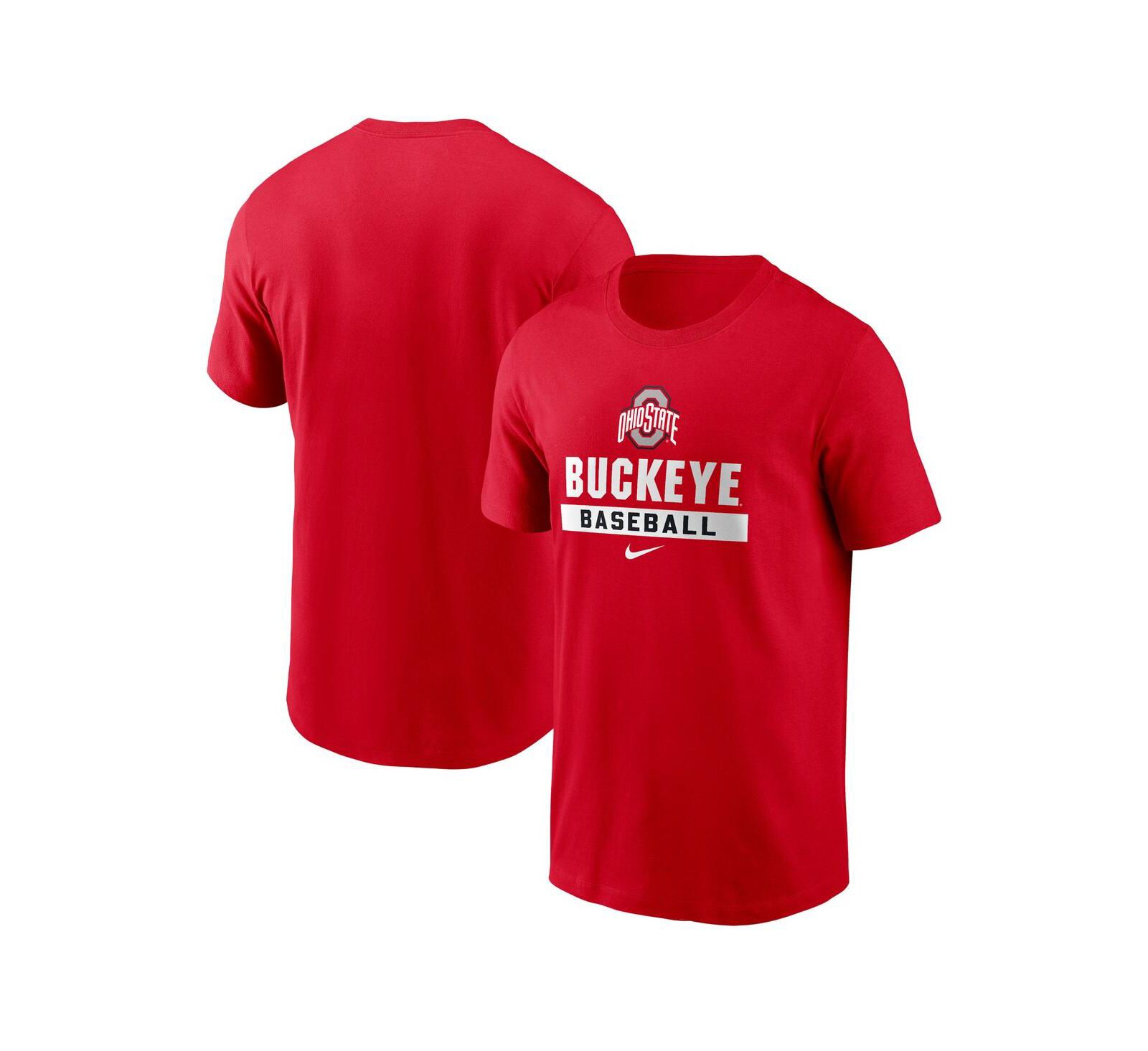 Мужская футболка Nike Ohio State Buckeyes Baseball Scarlet