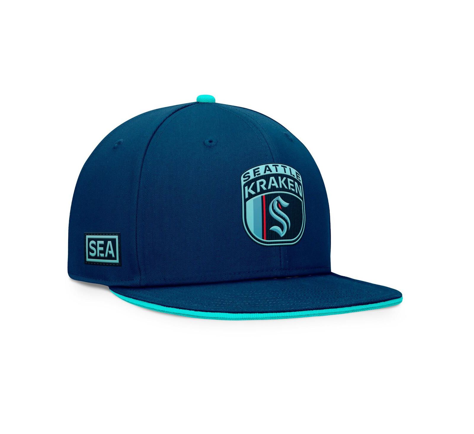 Мужская кепка Fanatics Seattle Kraken 2024 NHL Draft Snapback, темно-синяя