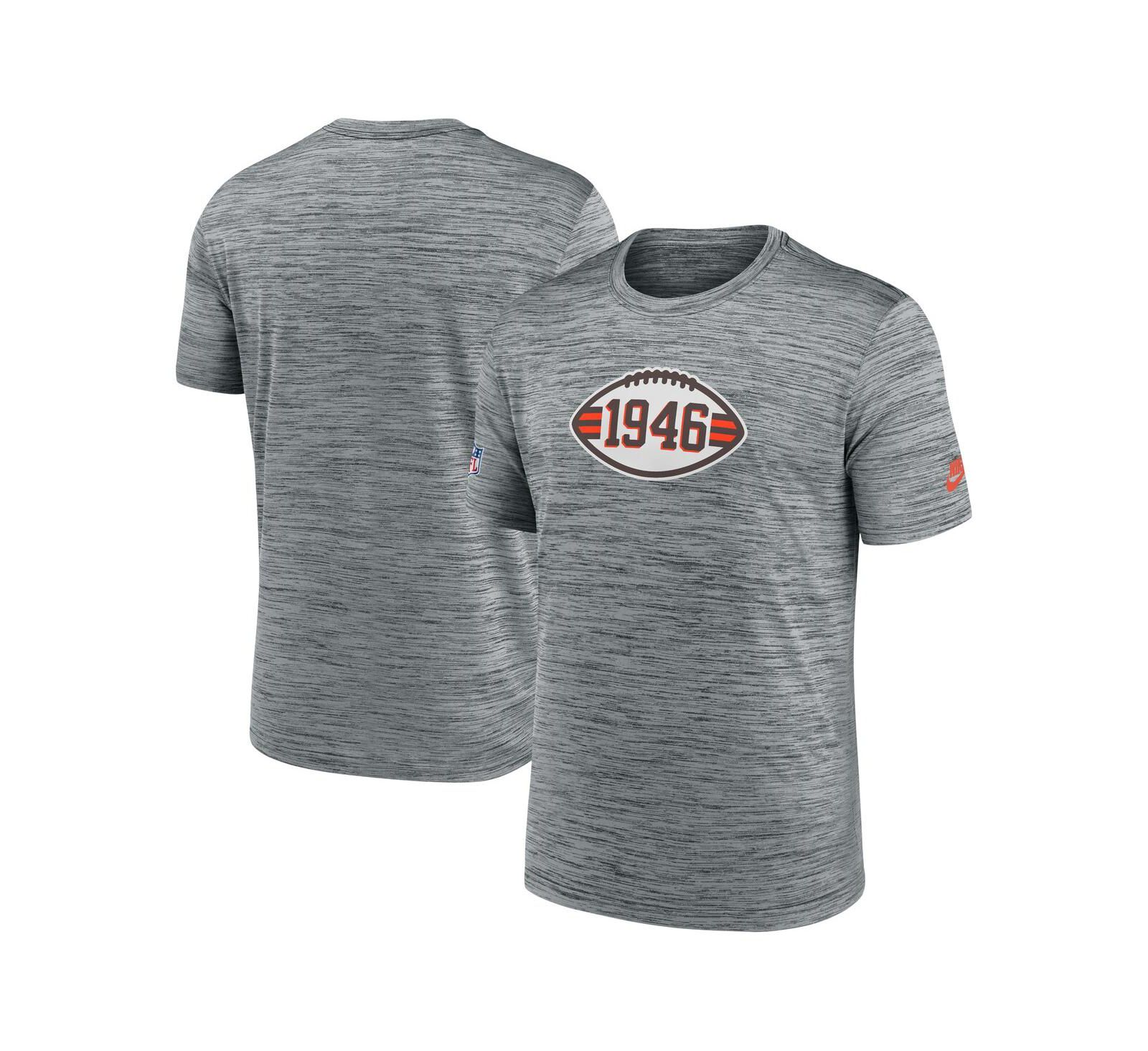 Nike Men's Gray Cleveland Browns Velocity Alternate Logo Performance T-Shirt