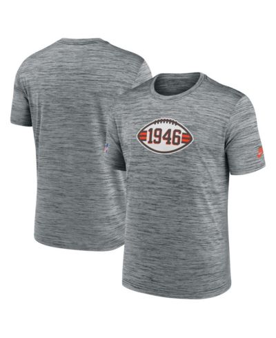 Мужская спортивная футболка Nike Gray Cleveland Browns Velocity Alternate Logo Dri-FIT
