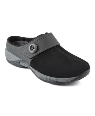 Easy Spirit Women's Edline Suede Button Strap Mules