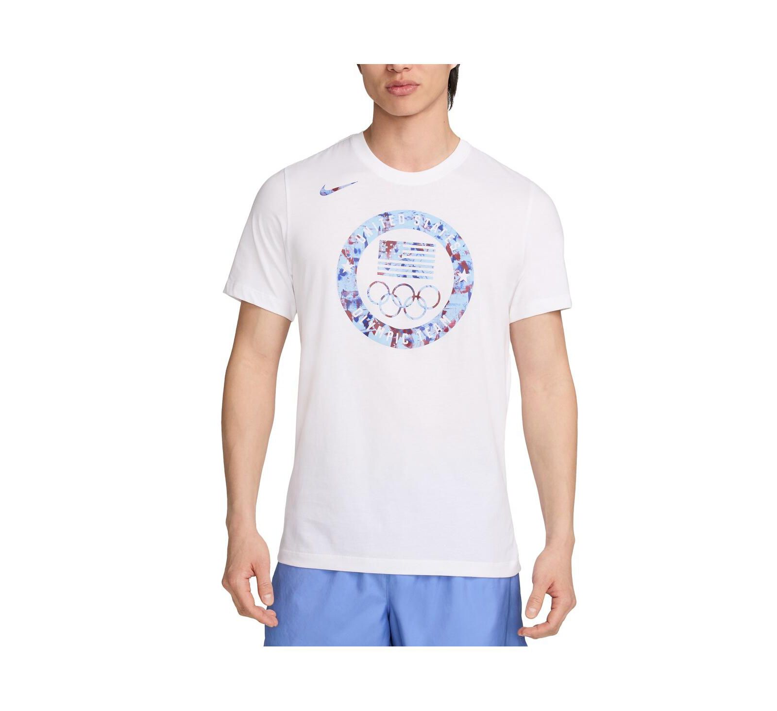 Nike Мужская белая футболка Team USA Puck Club