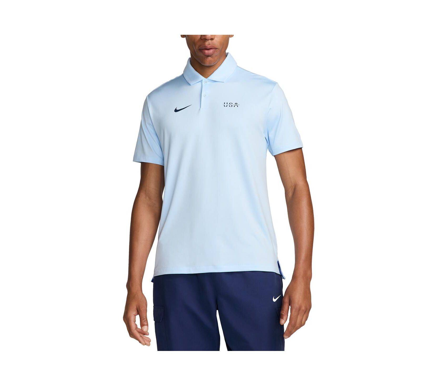 Мужское поло Nike Team USA Tour Performance Light Blue