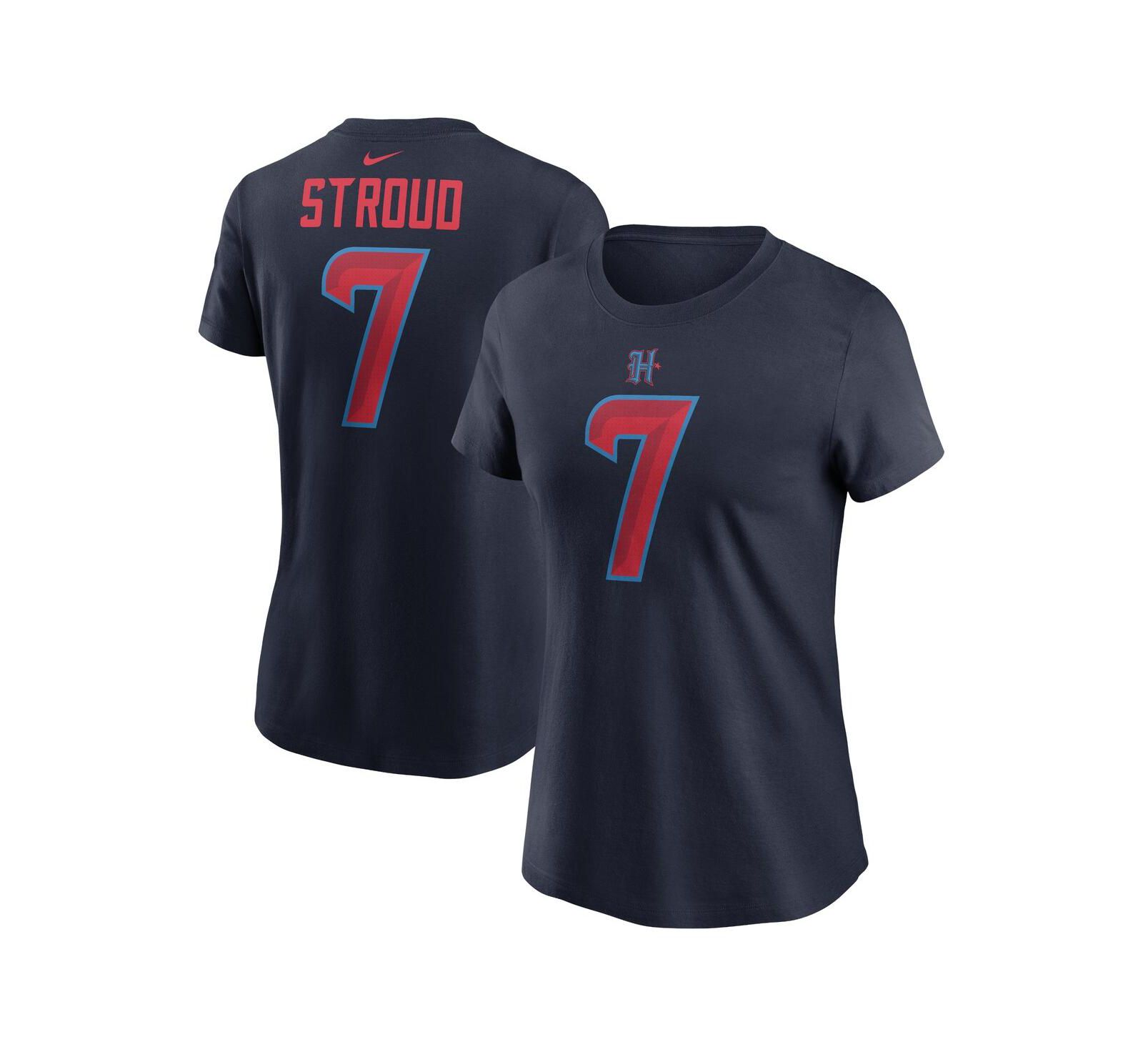 Nike Women's C.J. Stroud Navy Houston Texans Player Name & Number T-Shirt