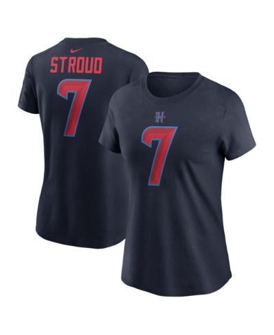 Женская футболка Nike C.J. Stroud Houston Texans Player Name & Number темно-синяя
