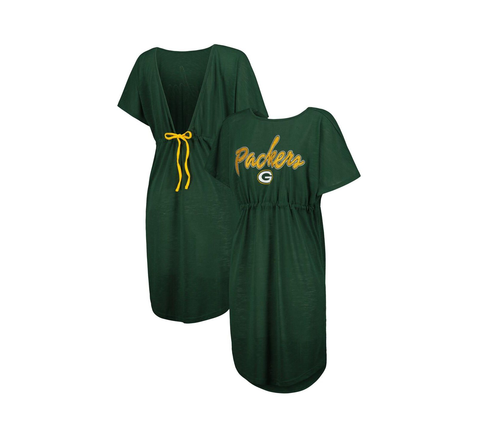 G-III 4Her by Carl Banks Women's Green Green New York Jets Versus Swim Cover-Up