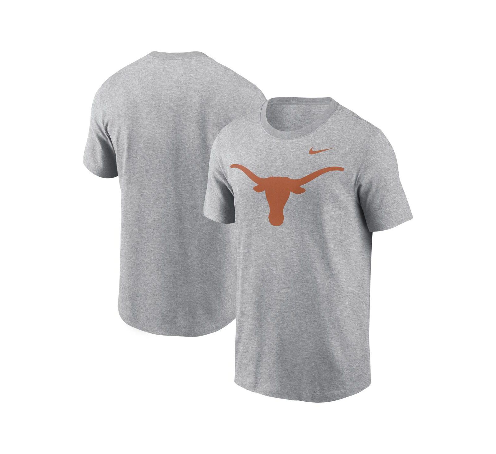 Мужская футболка Nike Heather Gray Texas Longhorns Primetime Evergreen Logo