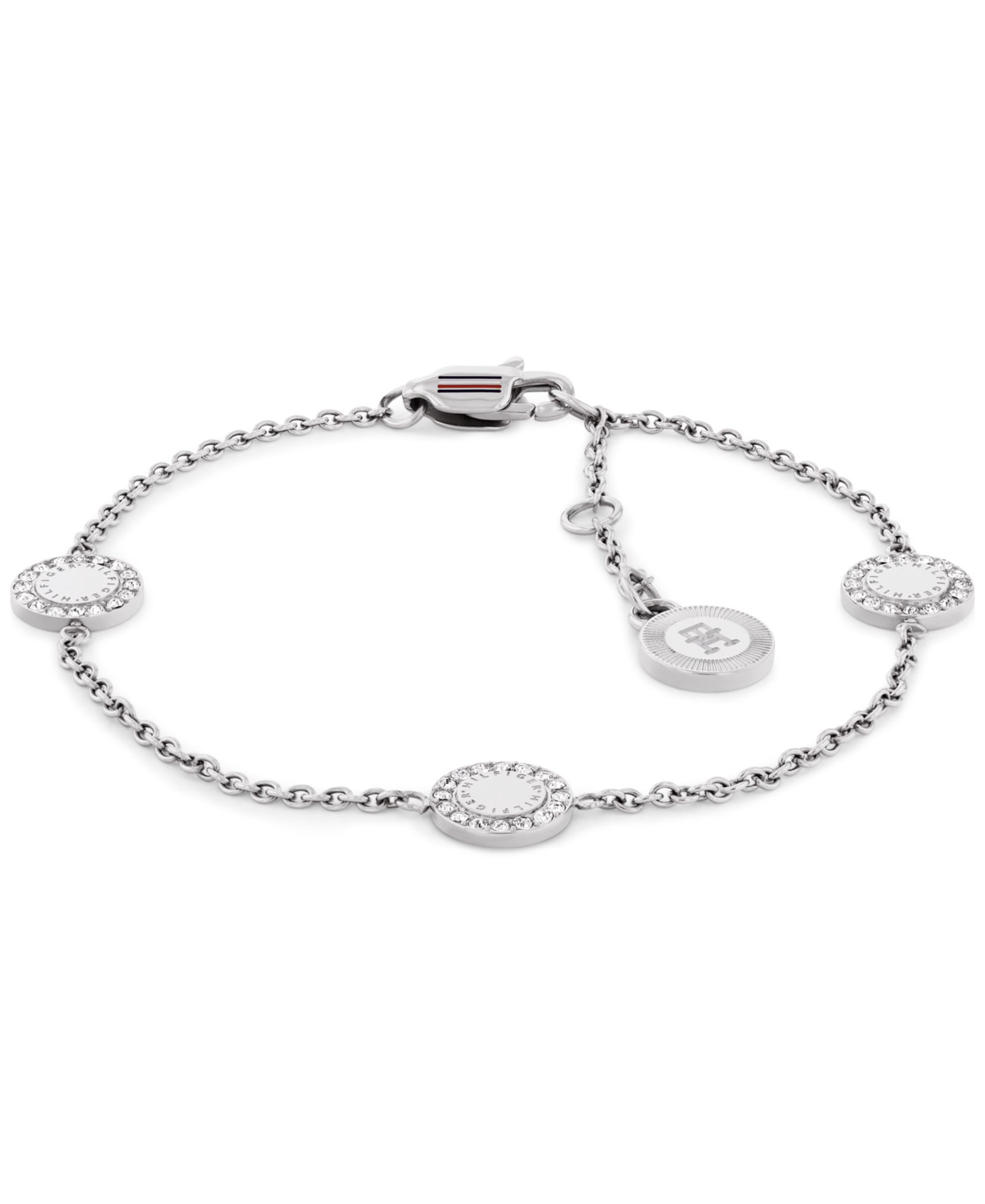 Tommy Hilfiger Stationed Crystal Pendant Bracelet