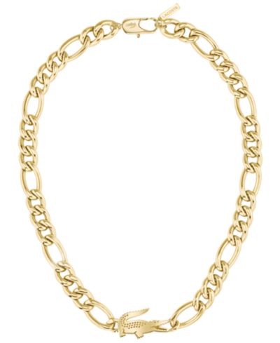 Lacoste Women's Crocodile IP Plated Necklace