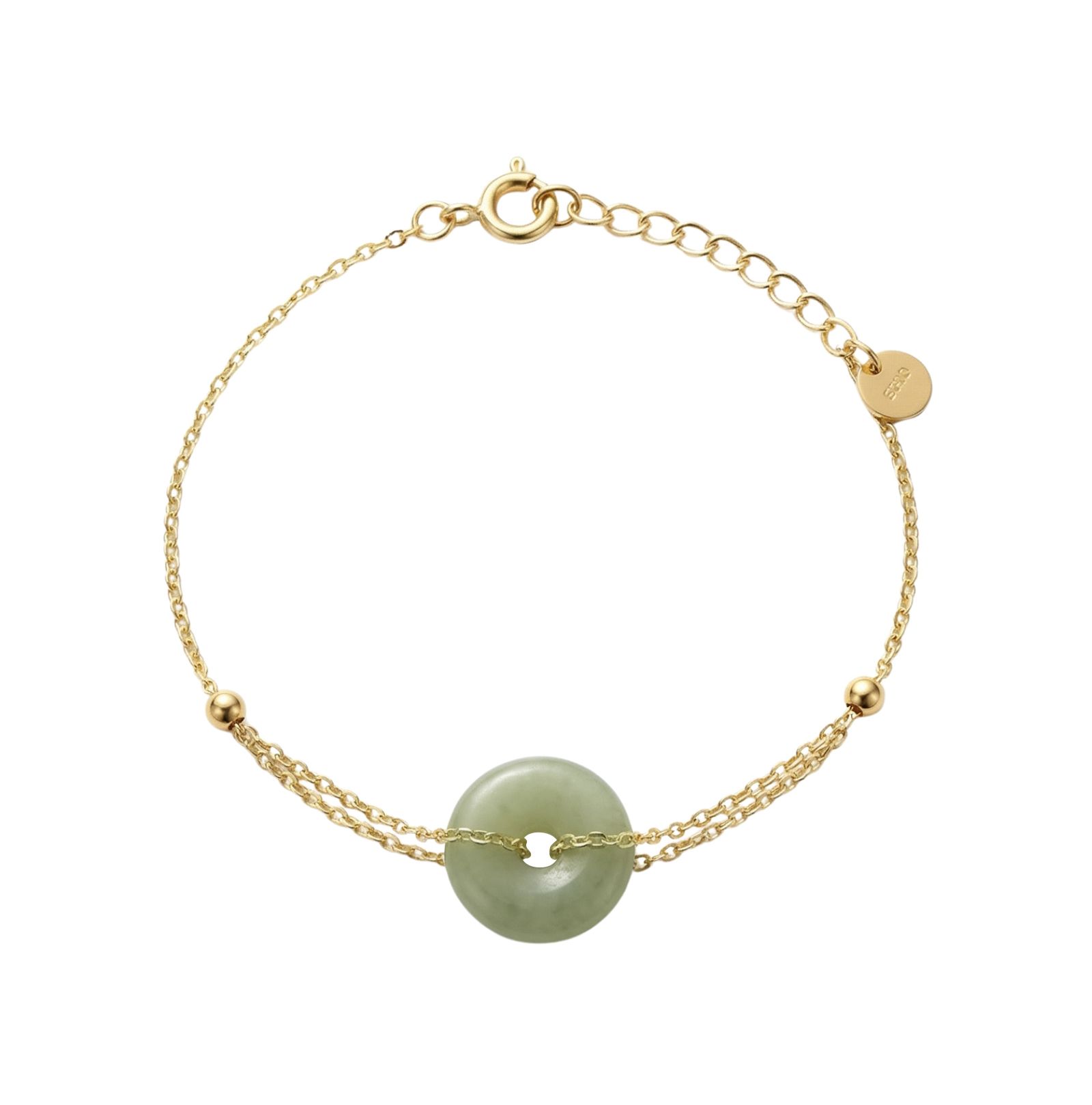 Coin Green Jade Bracelet