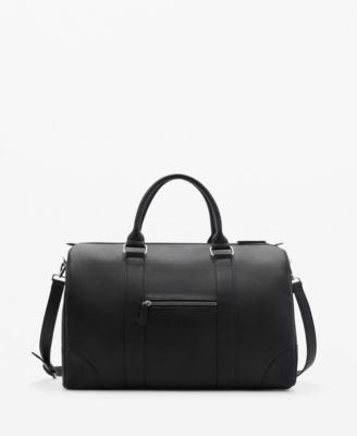 MANGO Men's Patent Leather-Effect Bowling Bag