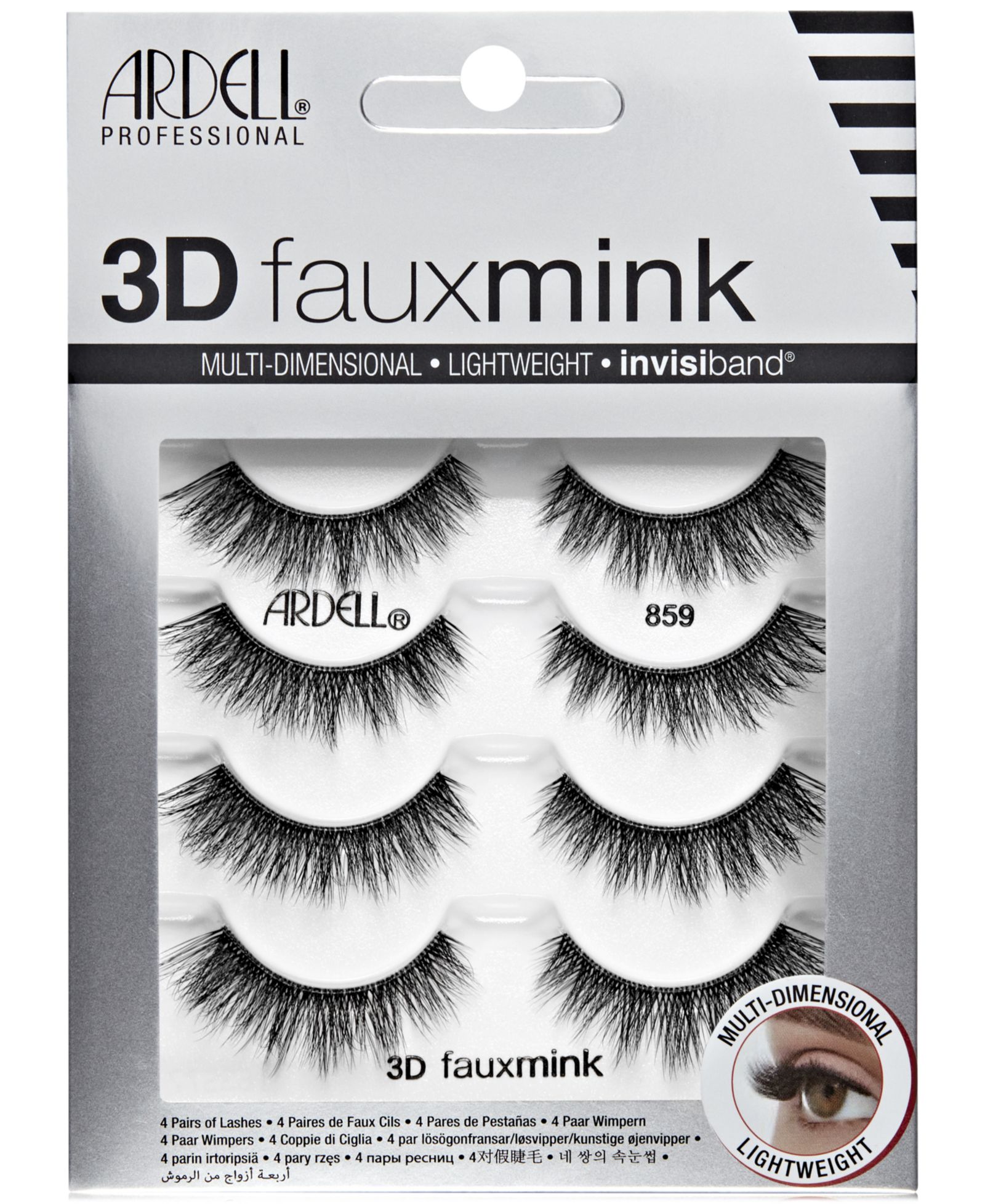 Ресницы Ardell 3D Faux Mink #859, 4-Pk.