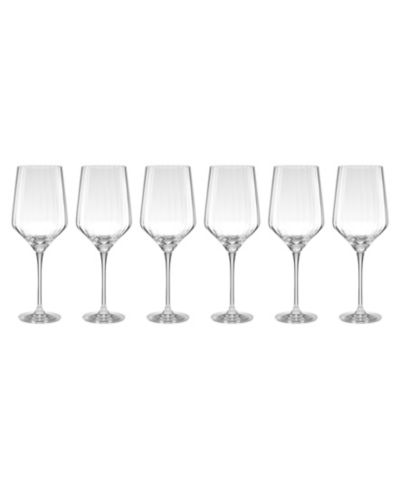 Lenox Tuscany Classics Angled Optic Wine Glasses, Set Of 6