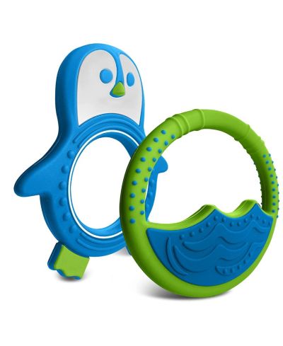 Sperric Baby Girls Penguin Teether – Fun and Cute Penguin Soothing Teether – Soft Silicone Teethers with Textured Design for Soothing and Gum Massage – Waterproof Teething Toys 0-6