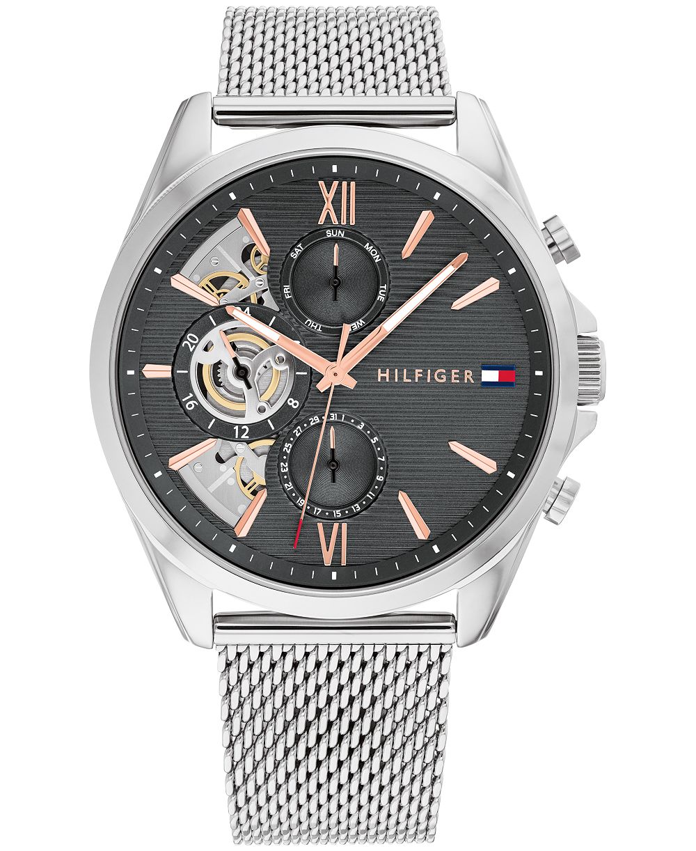 Мужские часы Tommy Hilfiger Multifunction Silver Stainless Steel, 43.5mm