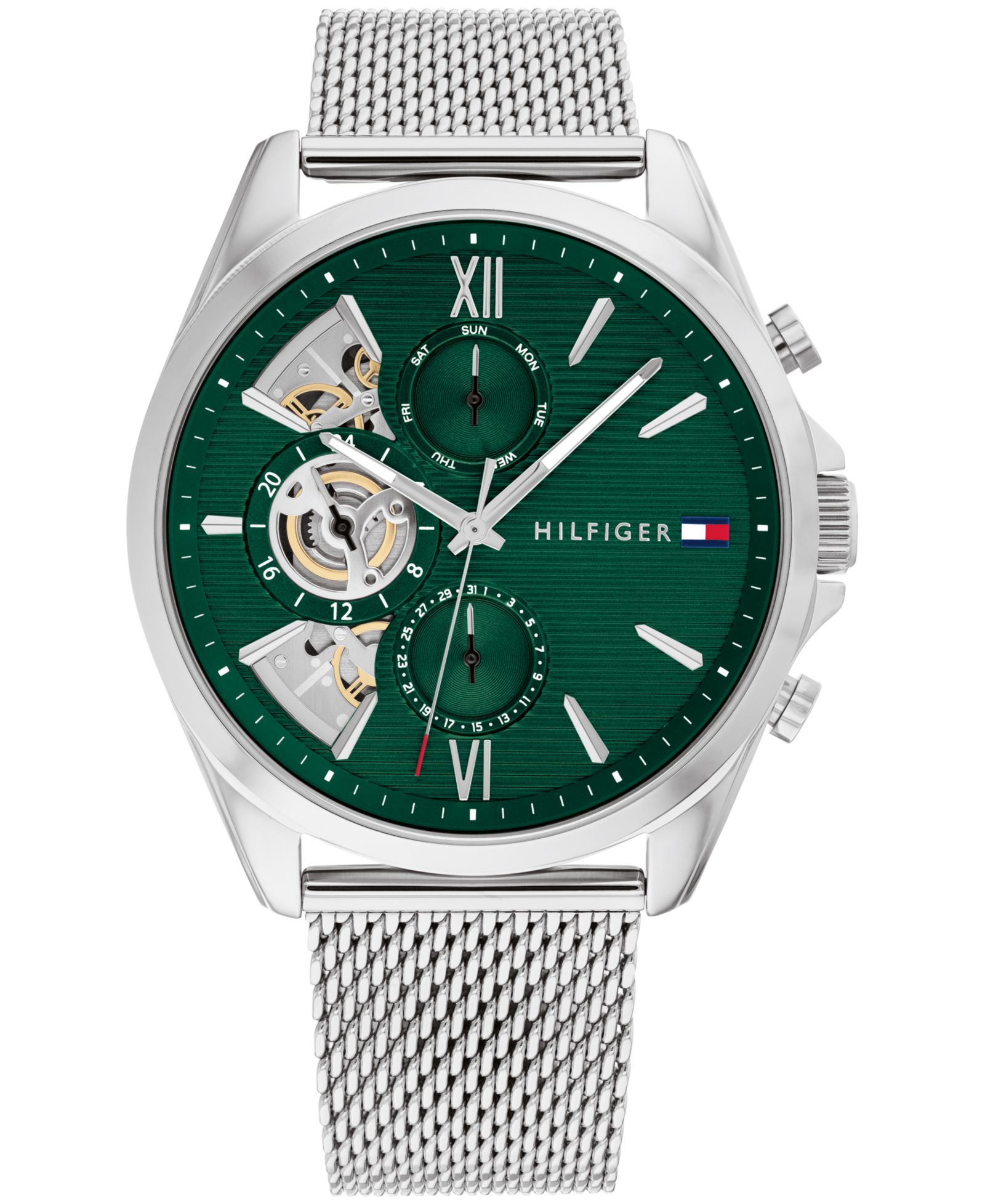 Мужские часы Tommy Hilfiger Multifunction Silver Stainless Steel 43.5mm