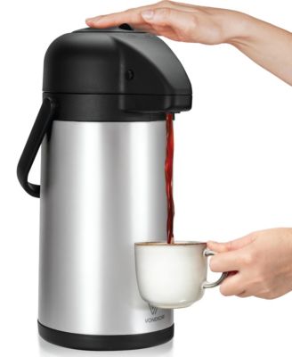 VONDIOR Thermal Coffee Carafe 64 oz, Insulated Stainless Steel Hot Cold Beverage Dispenser