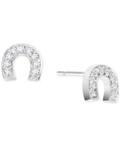 Серьги-гвоздики с кубическим цирконием (1/3 ct. t.w.) из стерлингового серебра