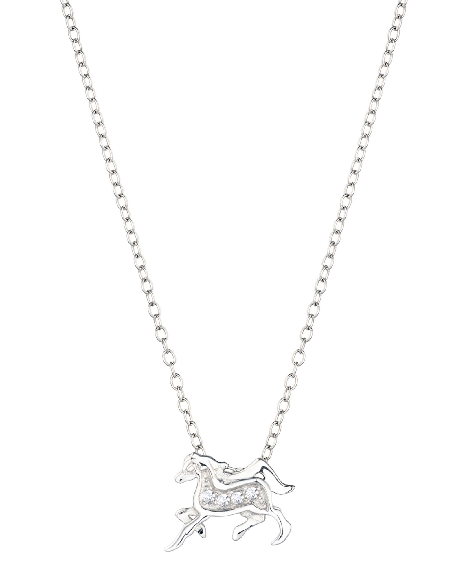 Macy's Подвеска-кулон Galloping Horse из стерлингового серебра с цирконием